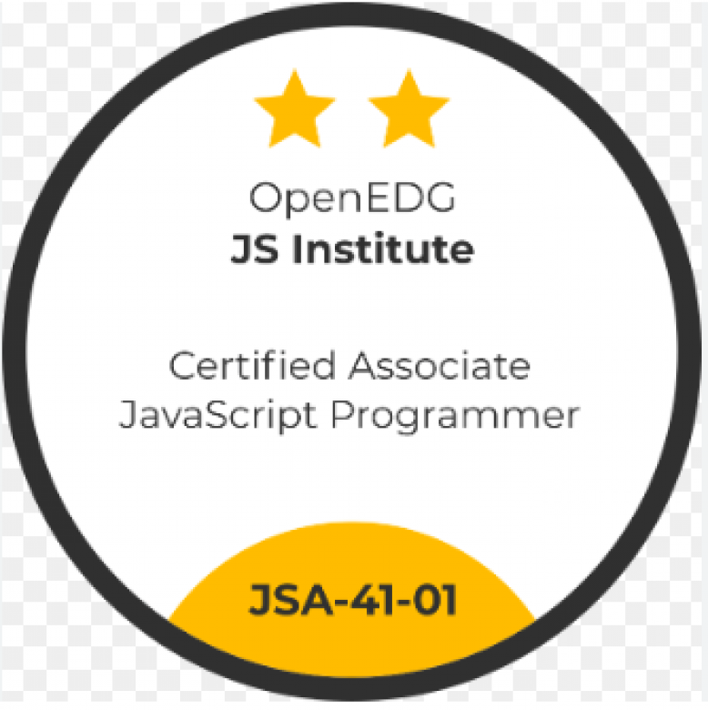 JSA (41-01) – Certified Associate JavaScript Programmer