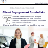 Job Announcement - Client Engagement Specialists 